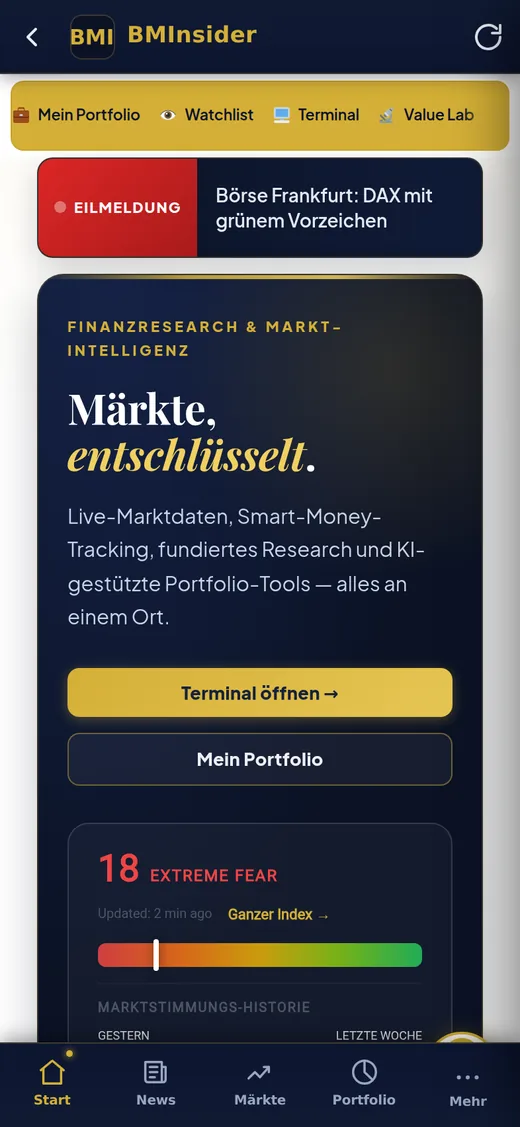 BMInsider App – Startseite