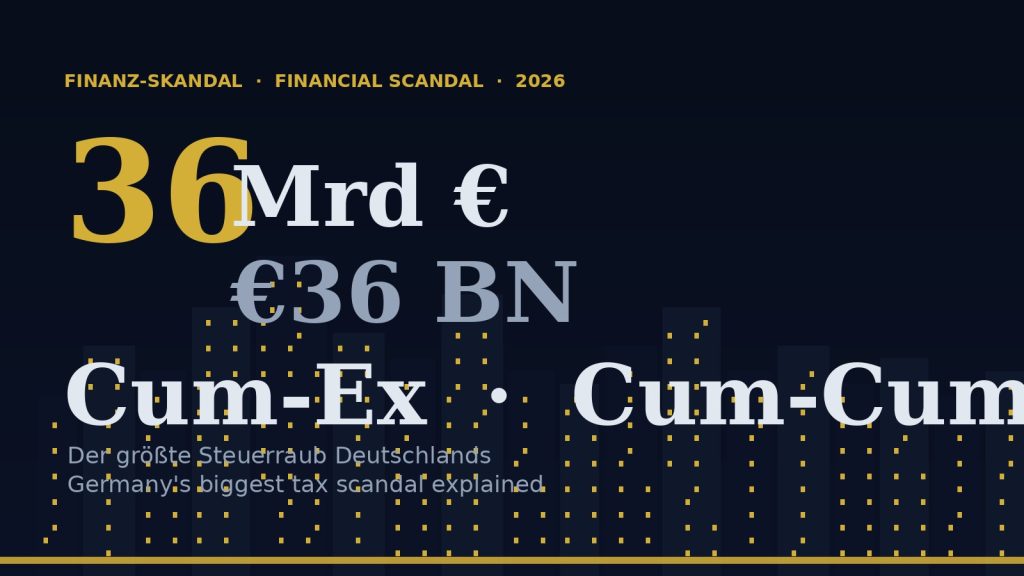 Cum-Ex Cum-Cum 36 Milliarden Euro Steuerraub Skandal