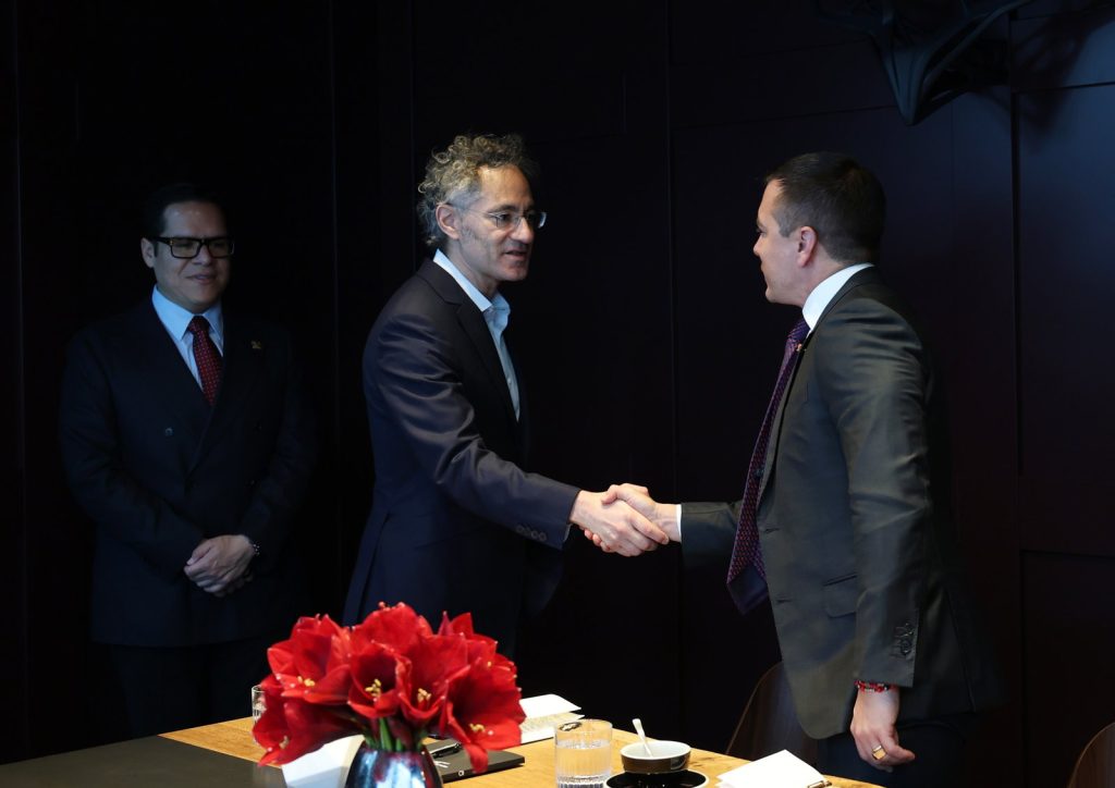 Alex Karp, CEO Palantir Technologies, beim Davos World Economic Forum