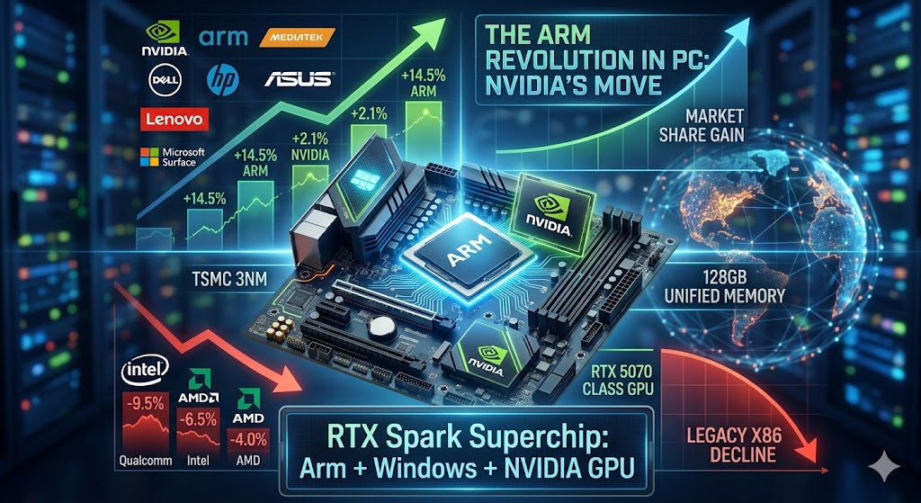 Nvidia RTX Spark Superchip Arm CPU Windows Laptop